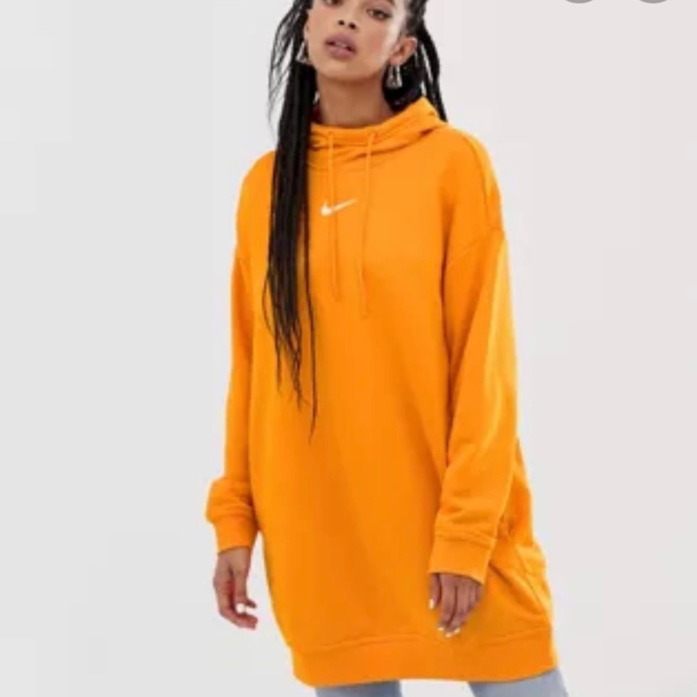 Orange hooded nike dress